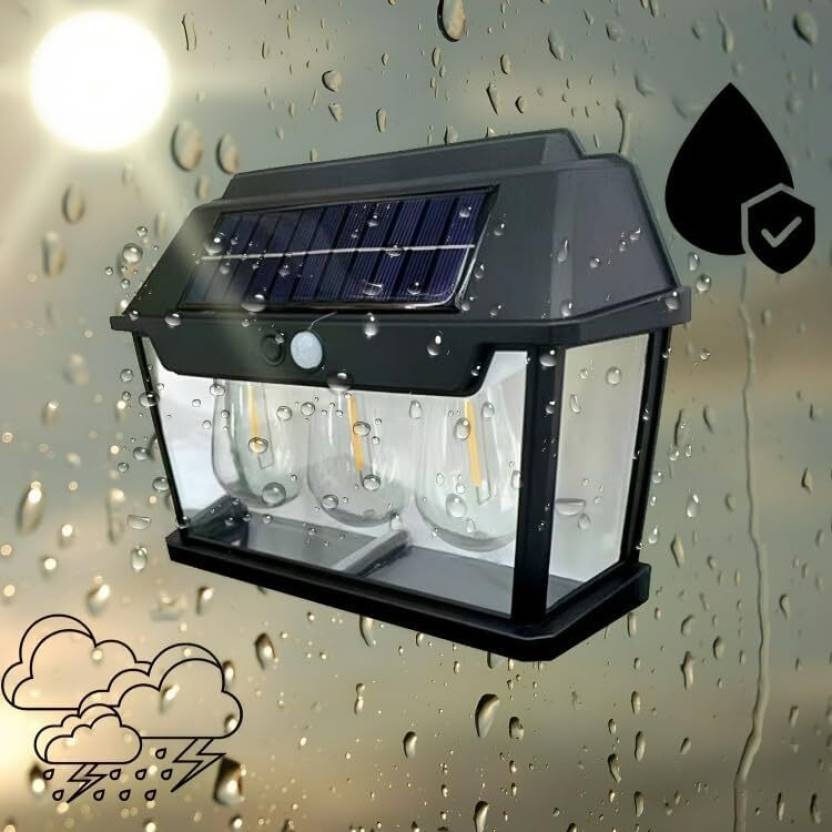Triple Bulb Solar Wall Lamp