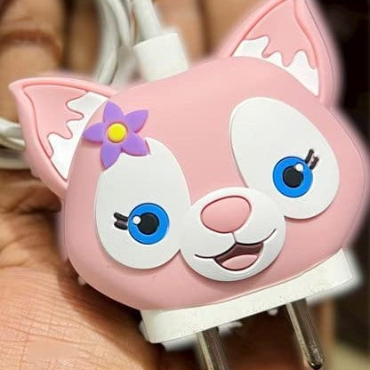 Charger Case and Cable Protector for iPhone (Cute Kitty)