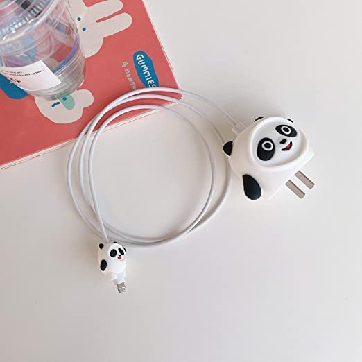 Charger Case and Cable Protector for iPhone (Panda)