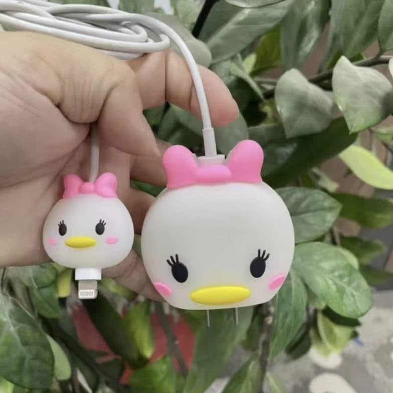 Charger Case and Cable Protector for iPhone (Daisy Duck )