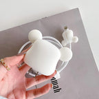 Charger Case and Cable Protector for iPhone (Bear Brick White)