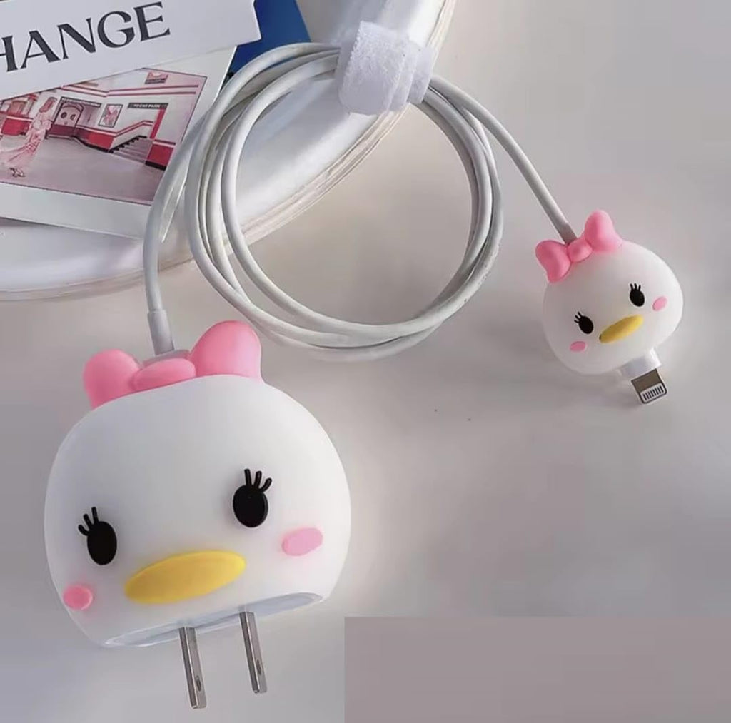 Charger Case and Cable Protector for iPhone (Daisy Duck )