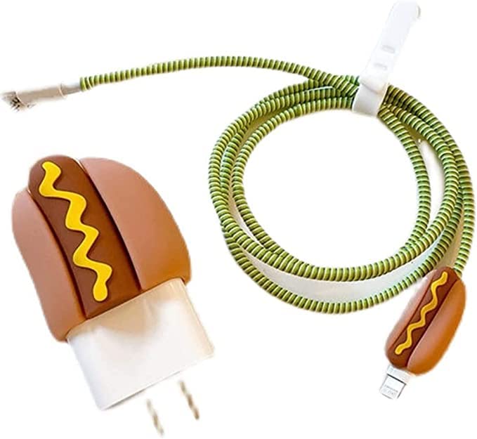 Charger Case and Cable Protector for iPhone (Hot Dog )