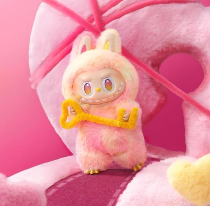 Labubu Doll Action Figure Labubu, Collectible Toys Soft & Cuddly Doll with Metal Ring - Random Design Figures