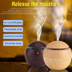 Wooden Cool Mist Oil Diffuser Aroma Colorful Change air Humidifier