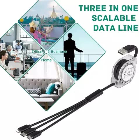 3 in 1 USB Charging Cable Fast Charger for Apple Ipad iphone