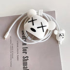 Charger Case and Cable Protector for iPhone (Bear Brick White)