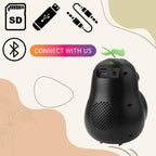 3D Sound Pear-Shaped Bluetooth Speaker with RGB Light, Super Bass, 5W Output | Stylish Design Mini Home Theater