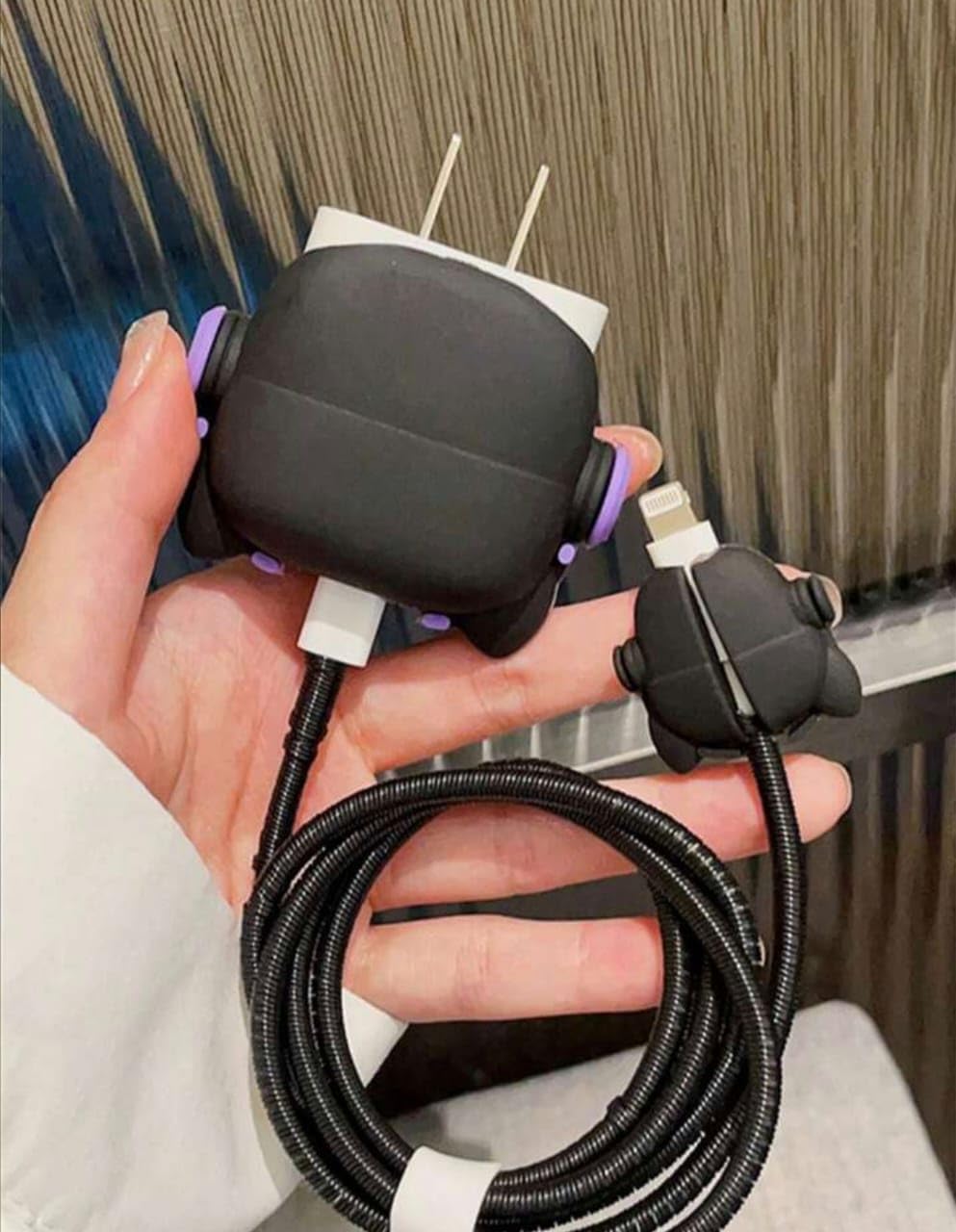 Charger Case and Cable Protector for iPhone (Hip-Hop Bulldog )