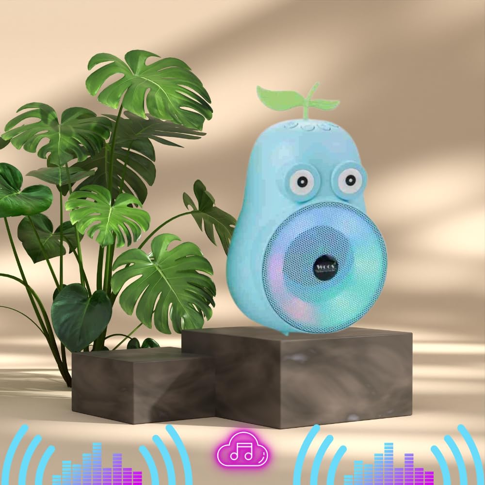 3D Sound Pear-Shaped Bluetooth Speaker with RGB Light, Super Bass, 5W Output | Stylish Design Mini Home Theater