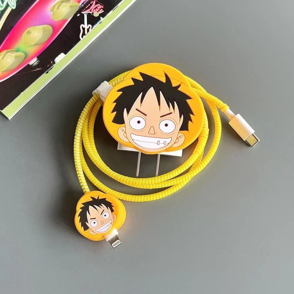 Charger Case and Cable Protector for iPhone ( luffy )