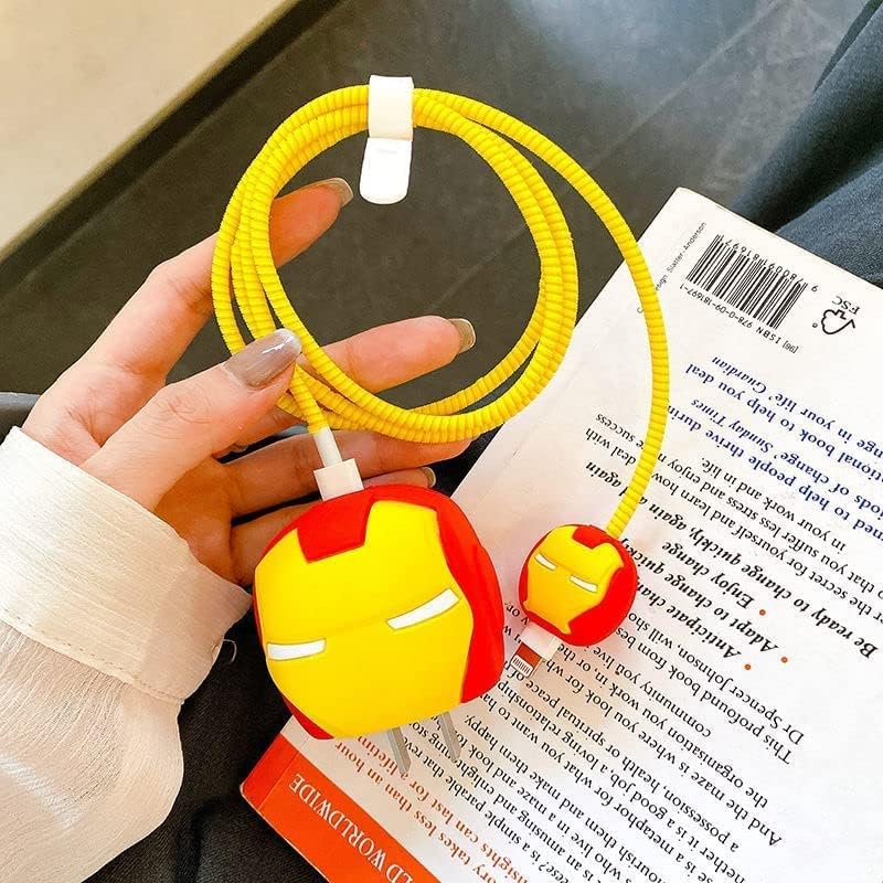 Charger Case and Cable Protector for iPhone (ironman)