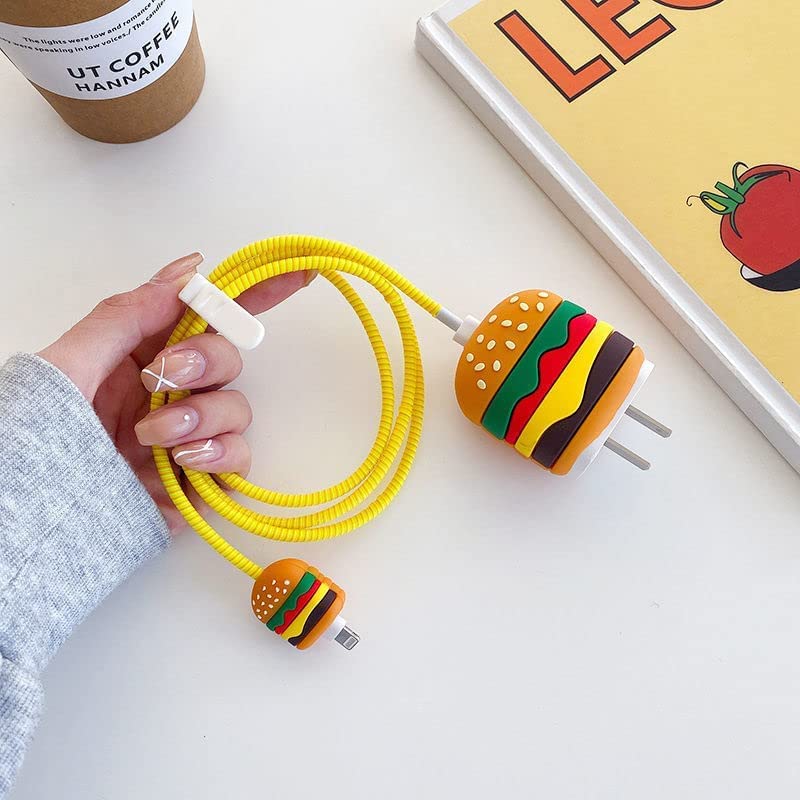 Charger Case and Cable Protector for iPhone (Burger)