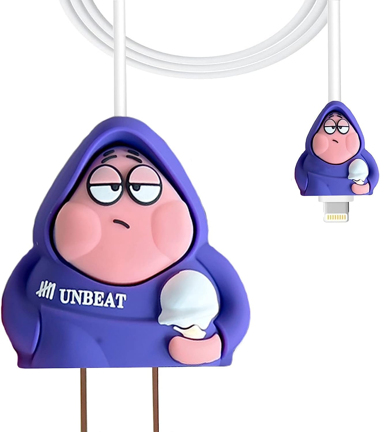 Charger Case and Cable Protector for iPhone (Spongebob Patrick)