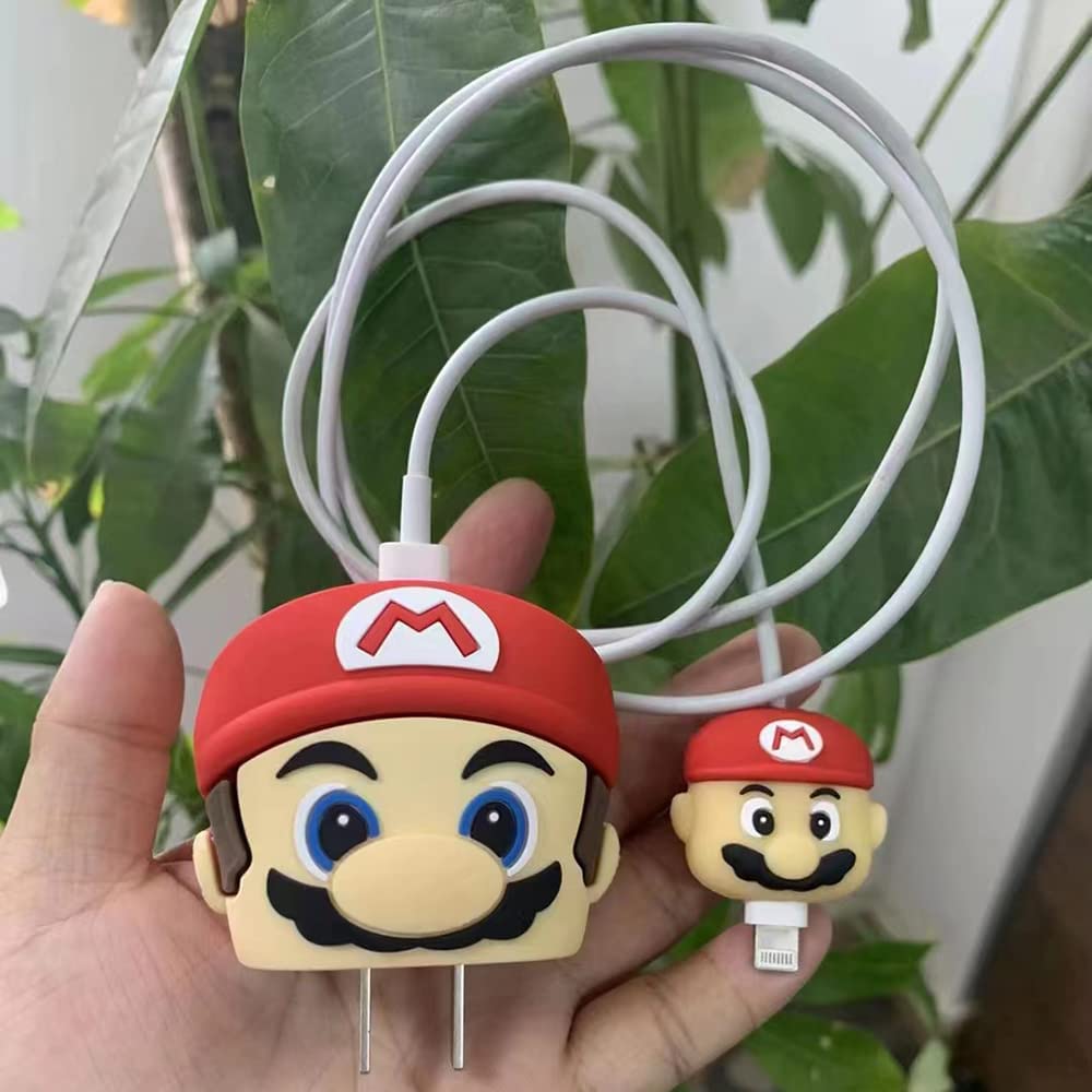 Charger Case and Cable Protector for iPhone (Super Mario)