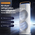 3-hole Double Head Fog Fan Portable air Conditioner USB Cable Electric Fan LED Light Fog Fan air Humidifier