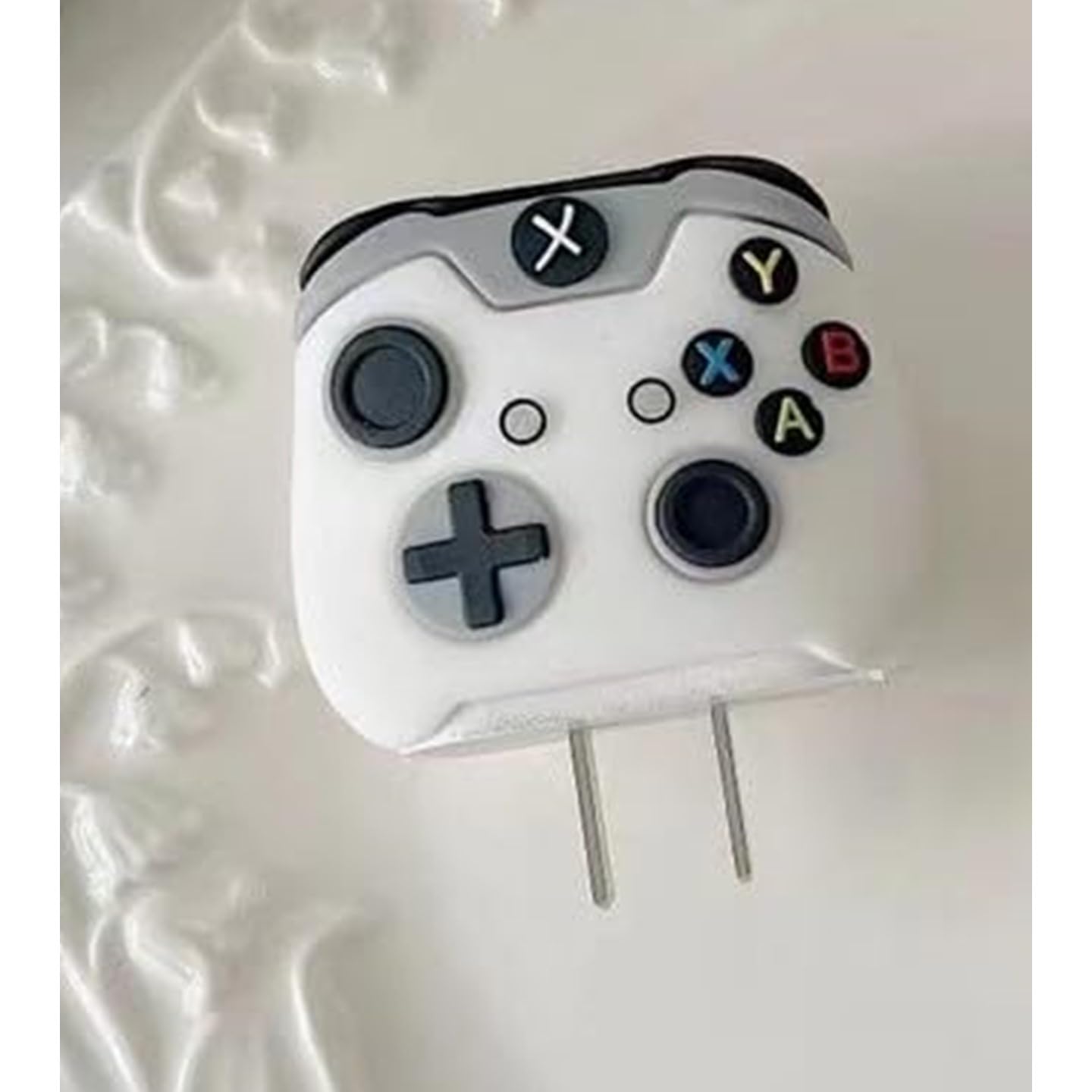 Charger Case and Cable Protector for iPhone  (WHITE control )