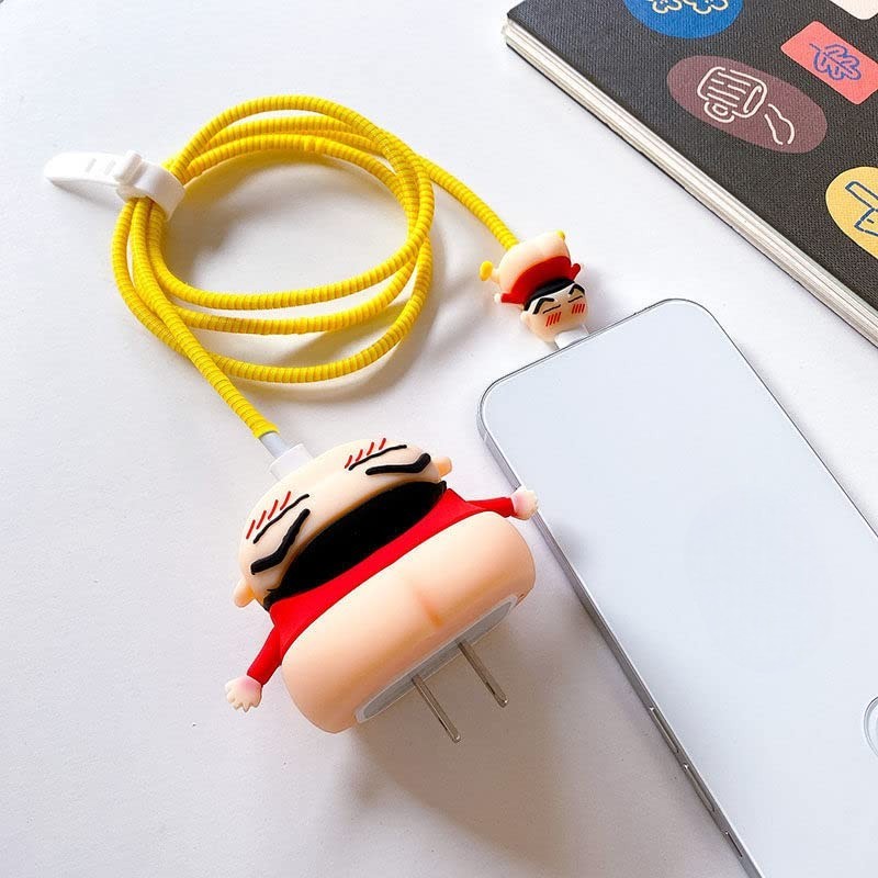 Charger Case and Cable Protector for iPhone (Shin Chan)