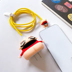Charger Case and Cable Protector for iPhone (Shin Chan)