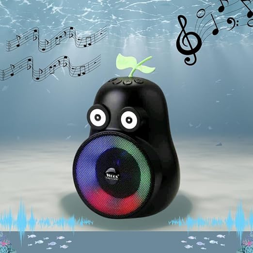 3D Sound Pear-Shaped Bluetooth Speaker with RGB Light, Super Bass, 5W Output | Stylish Design Mini Home Theater