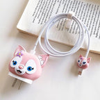 Charger Case and Cable Protector for iPhone (Cute Kitty)