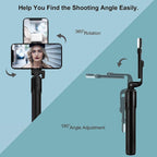 3 in 1 Multifunctional Foldable Extendable Tripod | Wireless 360 Degree Mini Selfie Stick with LED