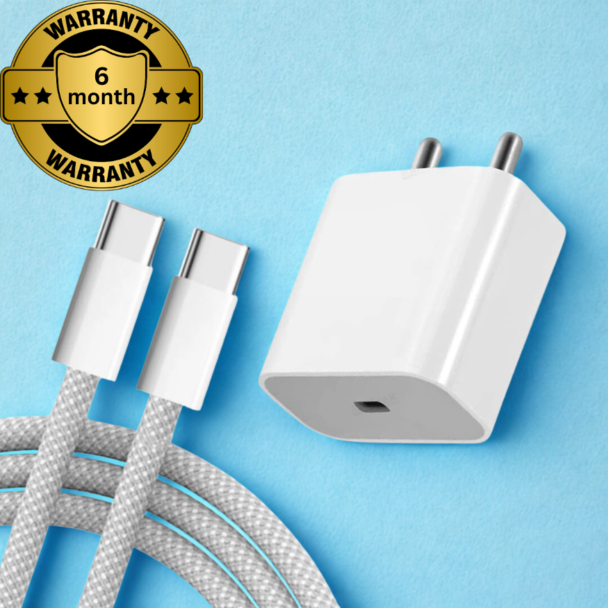 20W USB‑C Adapter With USB-C to USB-C Cable (With 6 month Warranty)