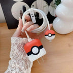 Charger Case and Cable Protector for iPhone (Pokémon ball )