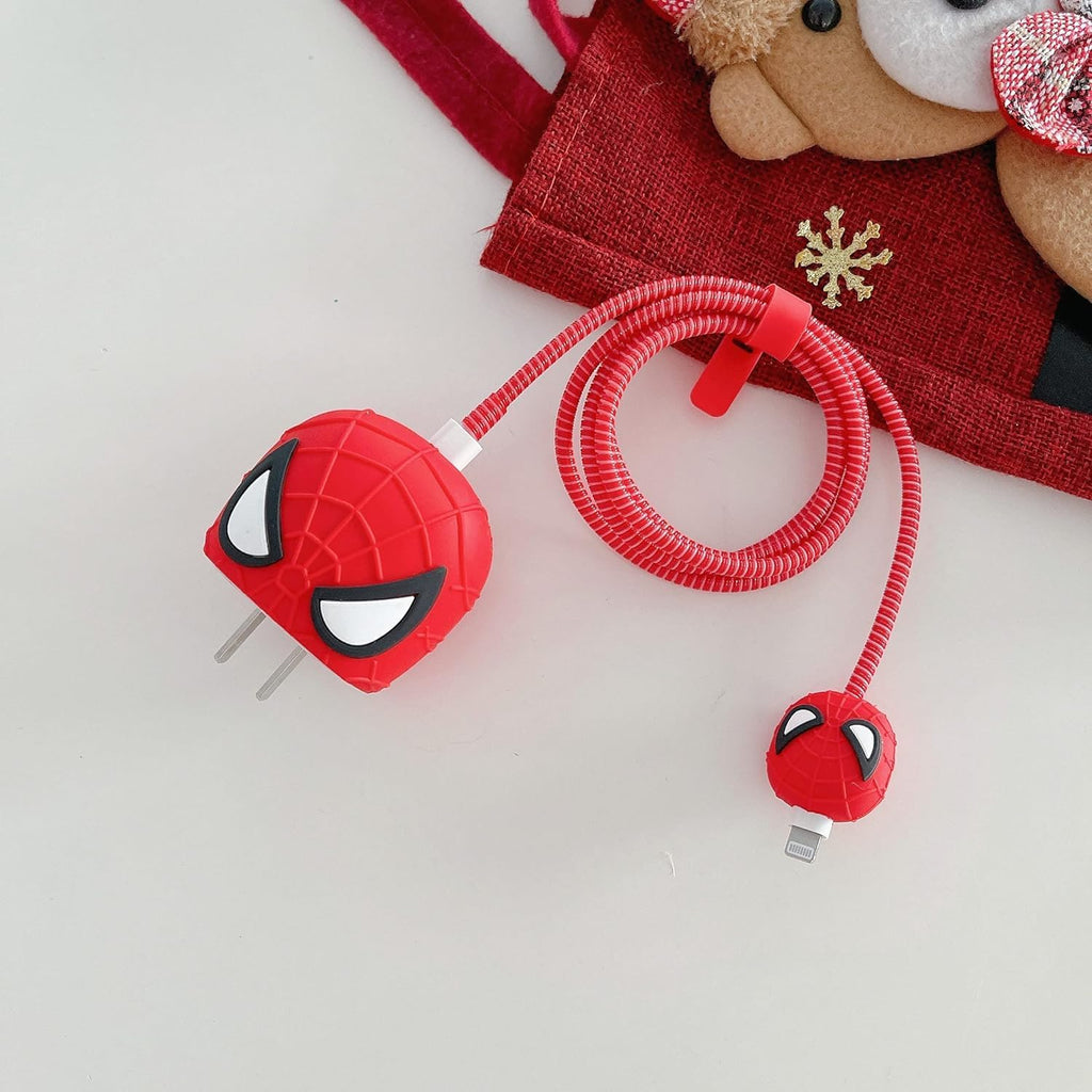 Charger Case and Cable Protector for iPhone (Spiderman)