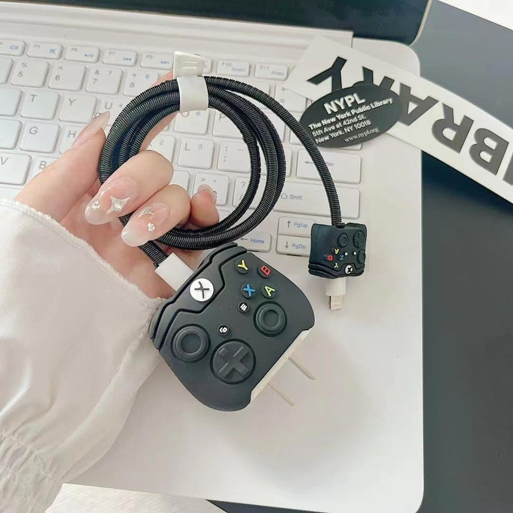 Charger Case and Cable Protector for iPhone  (BLACK control  )