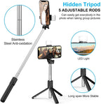 3 in 1 Multifunctional Foldable Extendable Tripod | Wireless 360 Degree Mini Selfie Stick with LED
