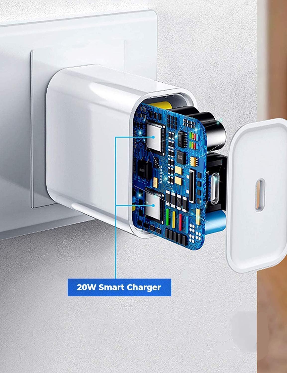 20W USB‑C Adapter With USB-C to USB-C Cable (With 6 month Warranty)