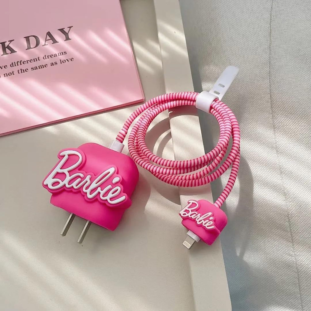 Charger Case and Cable Protector for iPhone (Barbie)