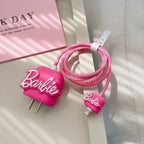 Charger Case and Cable Protector for iPhone (Barbie)