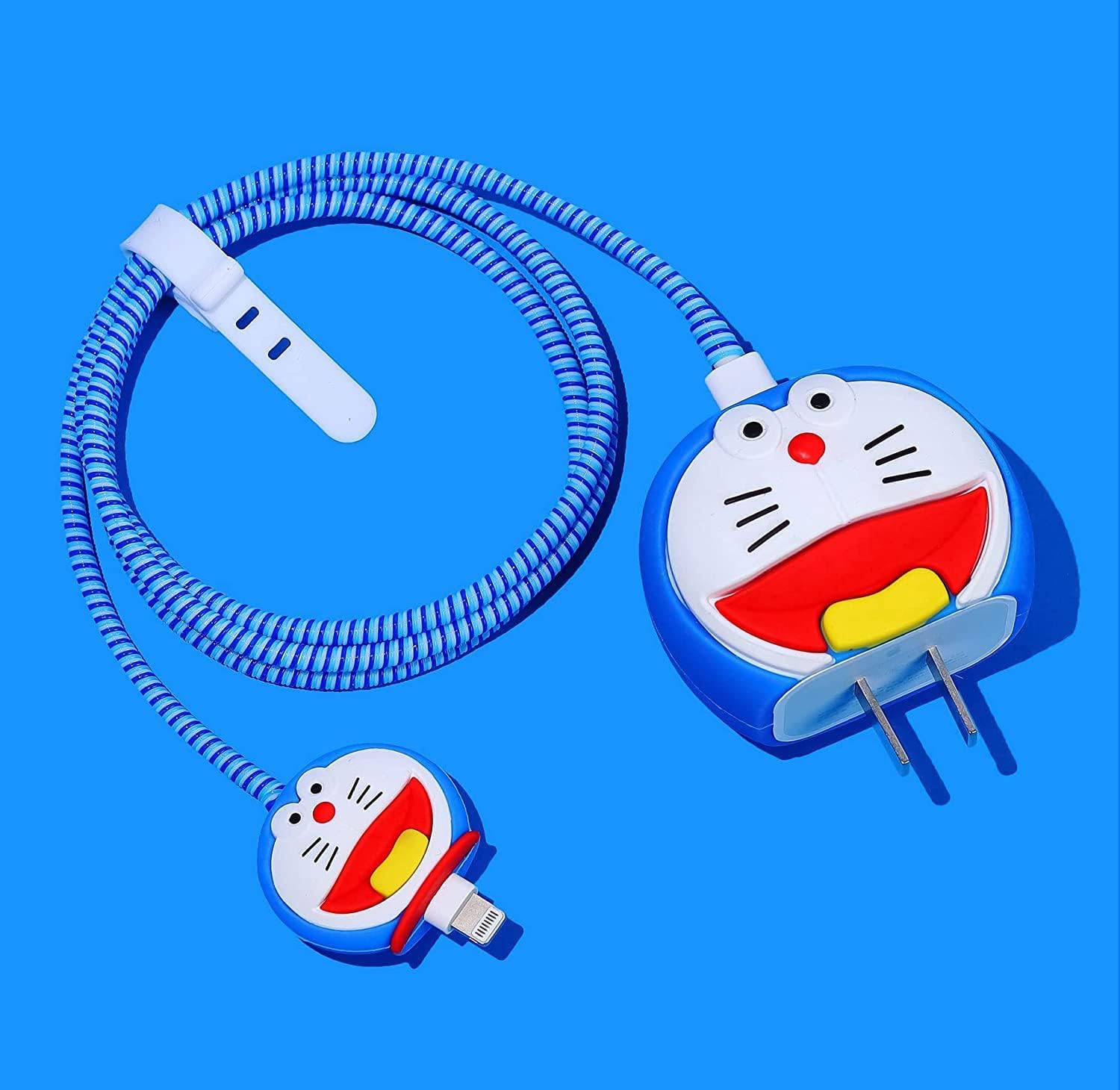 Charger Case and Cable Protector for iPhone ( doraemon )