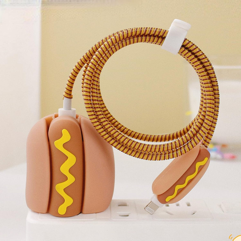 Charger Case and Cable Protector for iPhone (Hot Dog )
