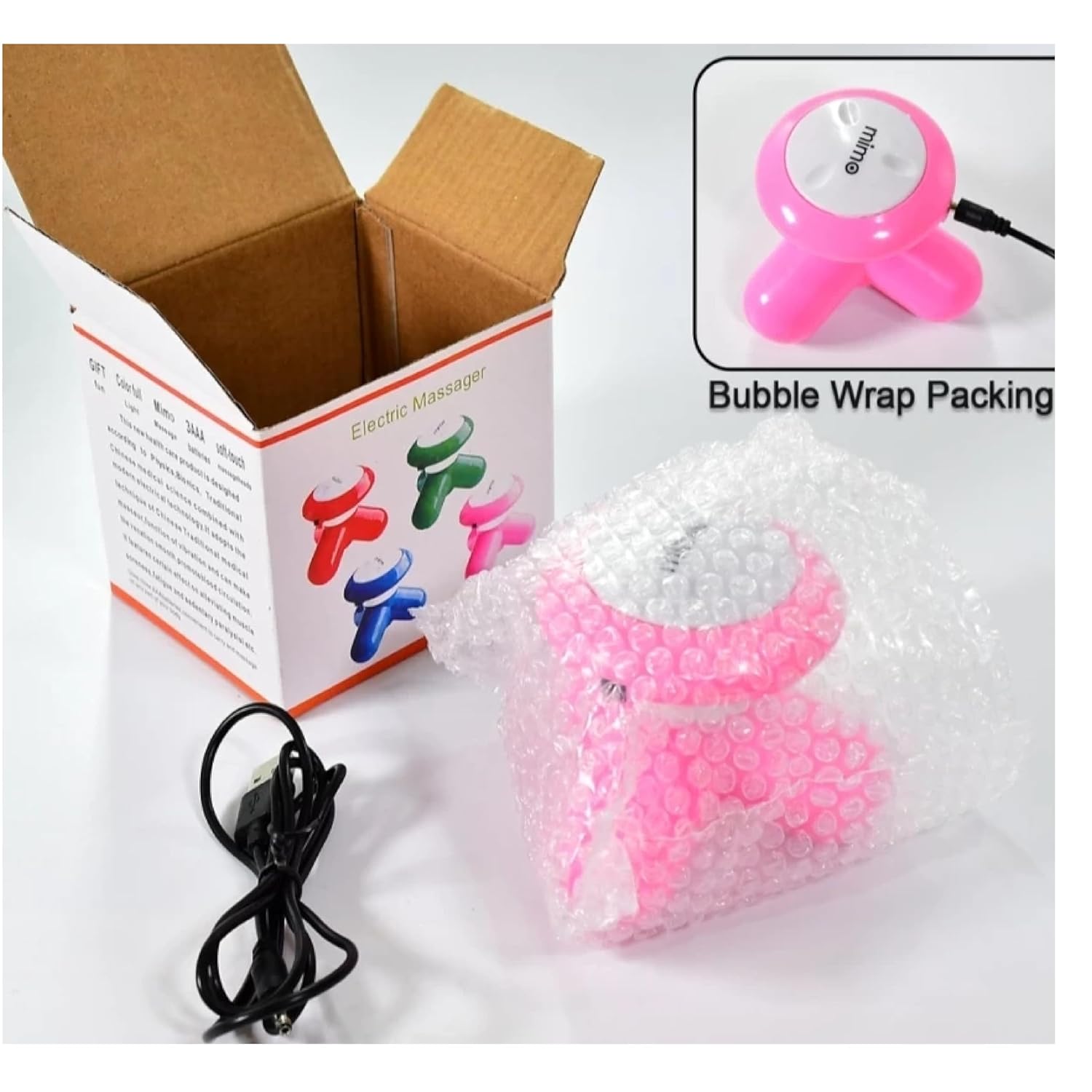 Acupressure Mimo Mini Portable Compact Full Body Vibration Massager with USB Port