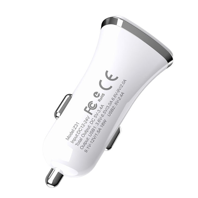 car charger with USB and Type C output