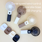 USB Portable Handheld Desktop Fan with Mobile Stand