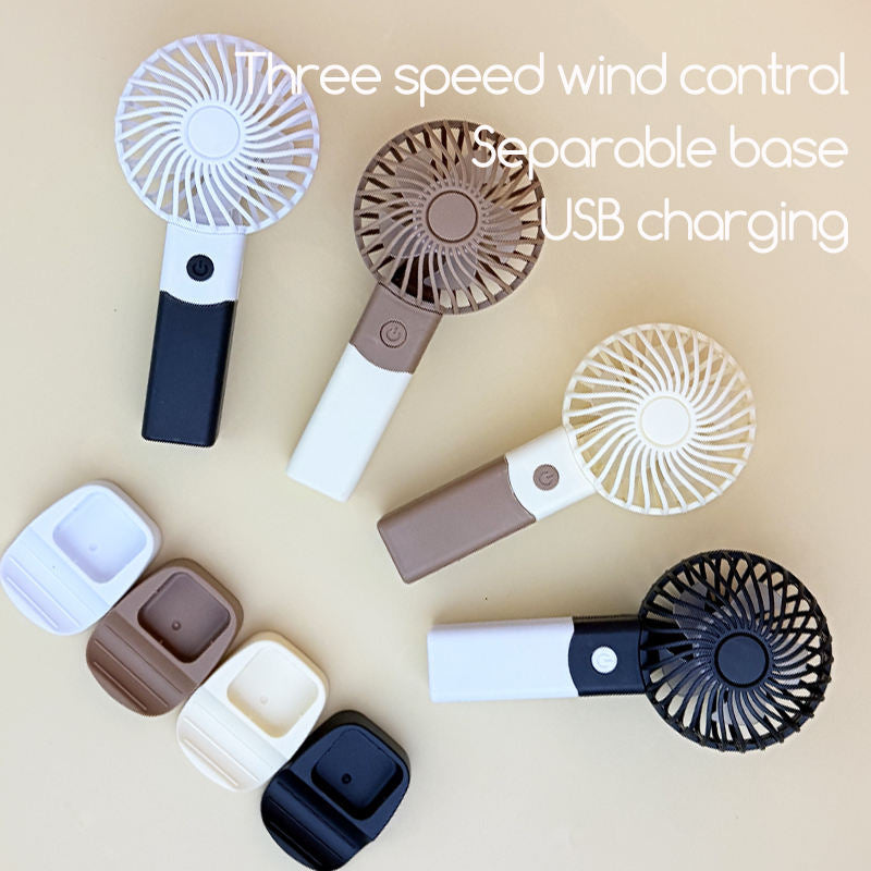 USB Portable Handheld Desktop Fan with Mobile Stand