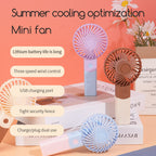 USB Portable Handheld Desktop Fan with Mobile Stand