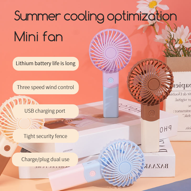 USB Portable Handheld Desktop Fan with Mobile Stand