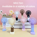 USB Portable Handheld Desktop Fan with Mobile Stand