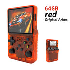 R36S Retro 3.5 Inch IPS Screen Handheld Game Console Open Source Linux System 64GB Handheld Pocket Video Games