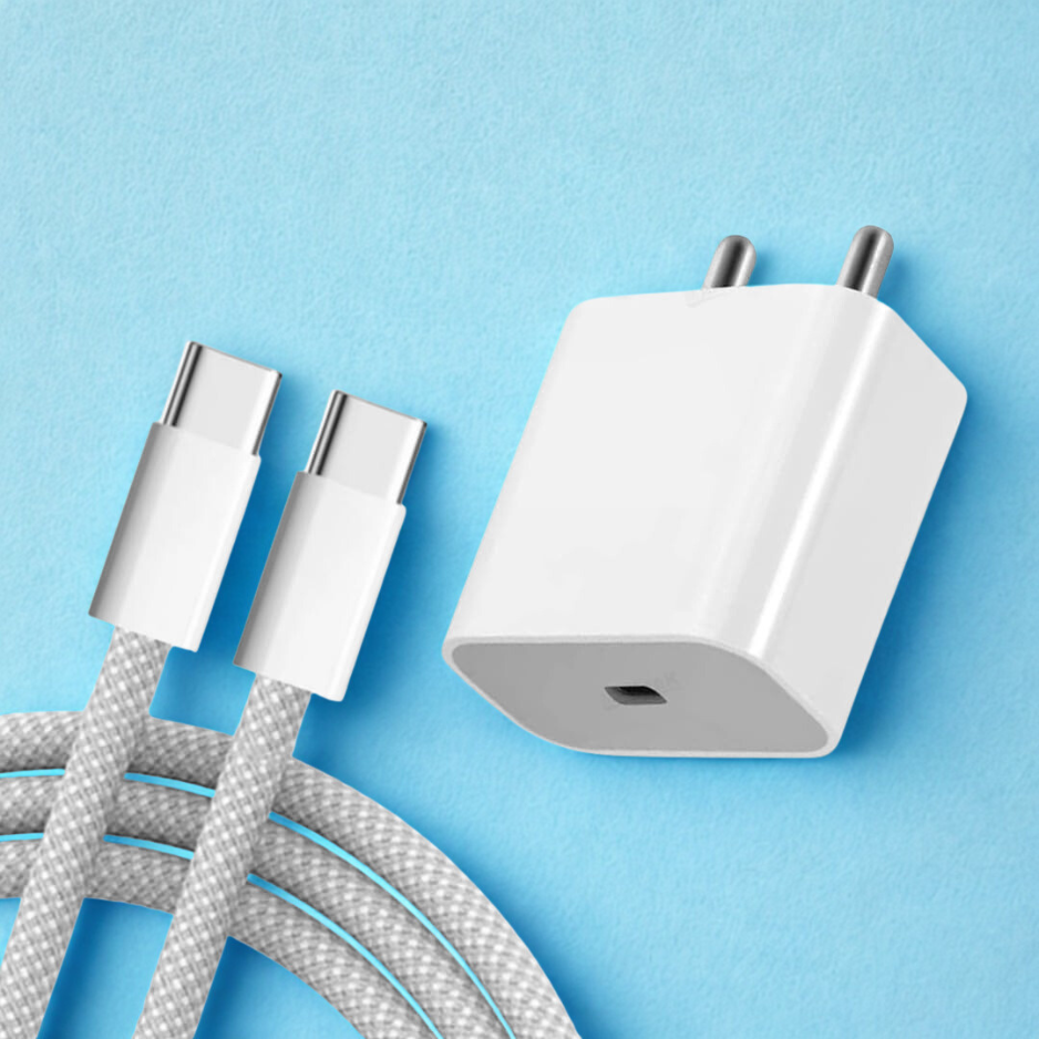 20W USB‑C Adapter With USB-C to USB-C Cable